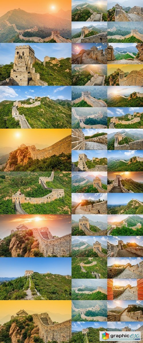 Great wall under sunshine during sunset?in Beijing, China