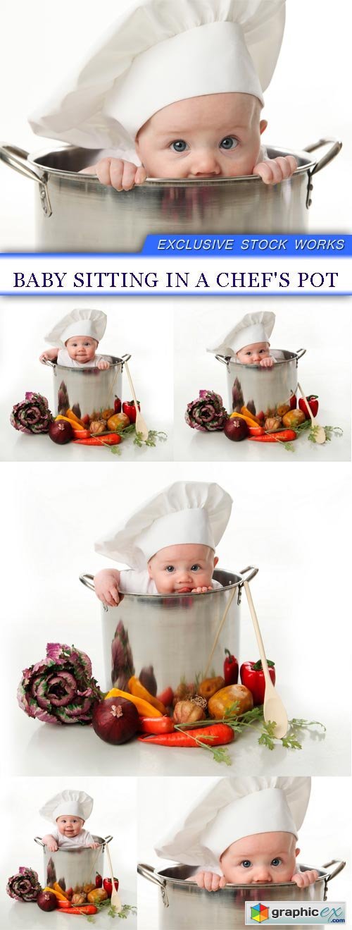 baby sitting in a chef's pot 5x JPEG