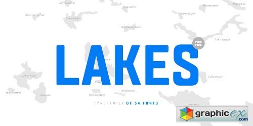 TT Lakes Font Family 54 Fonts