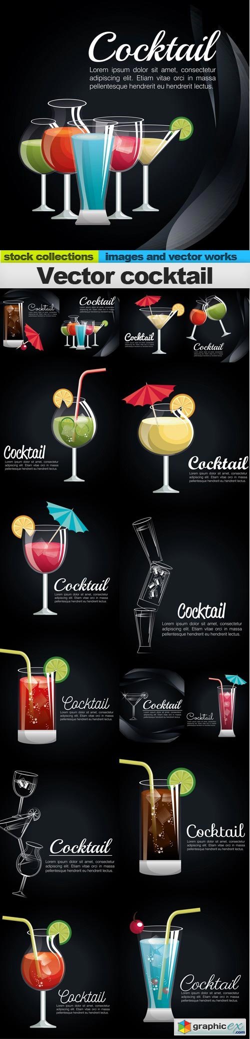 cocktail, 15 x EPS