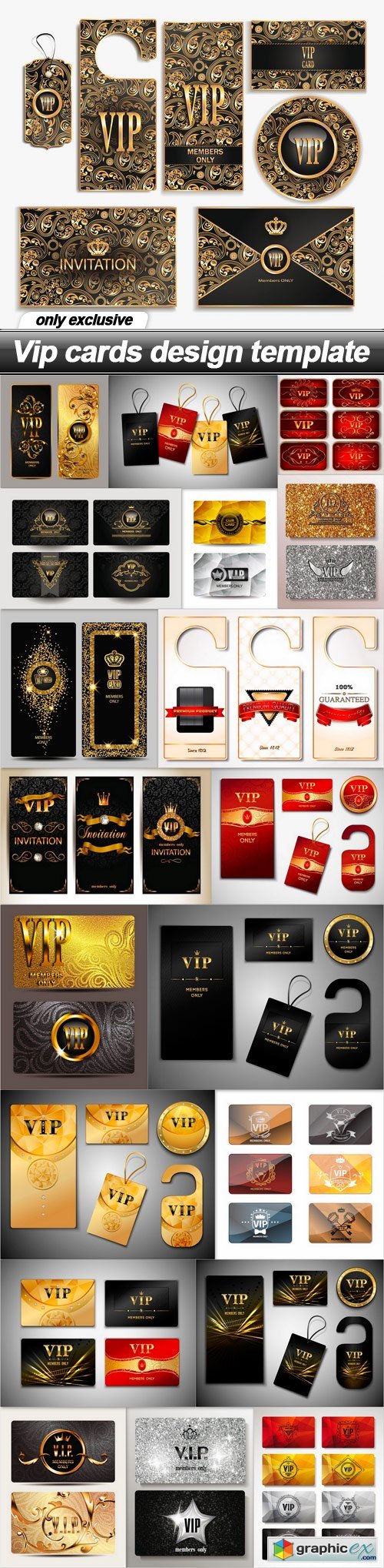 Vip cards design template - 20 EPS