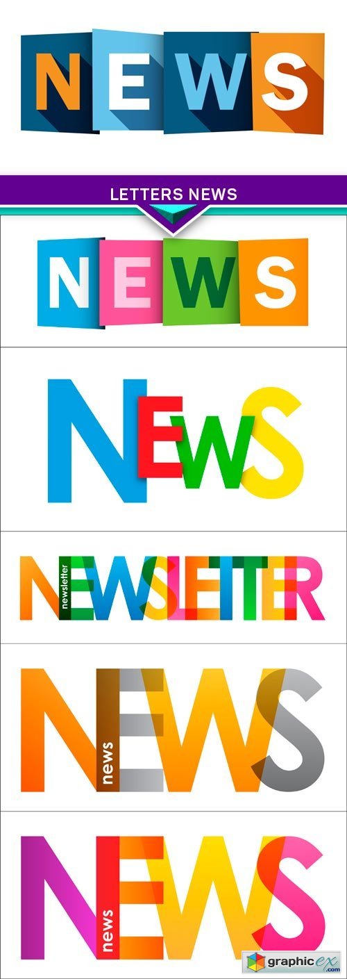 Letters NEWS 6X EPS