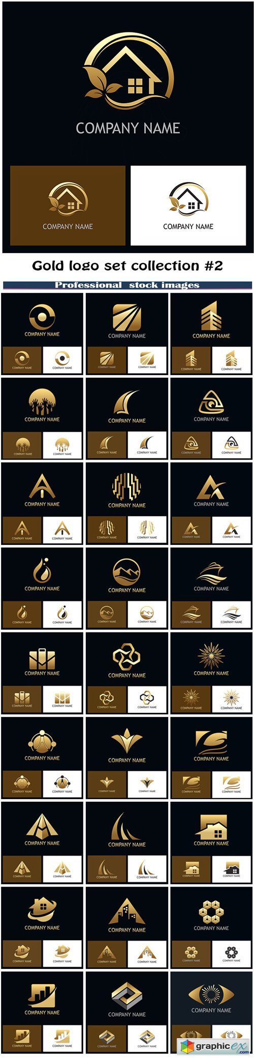 Gold logo set collection #2