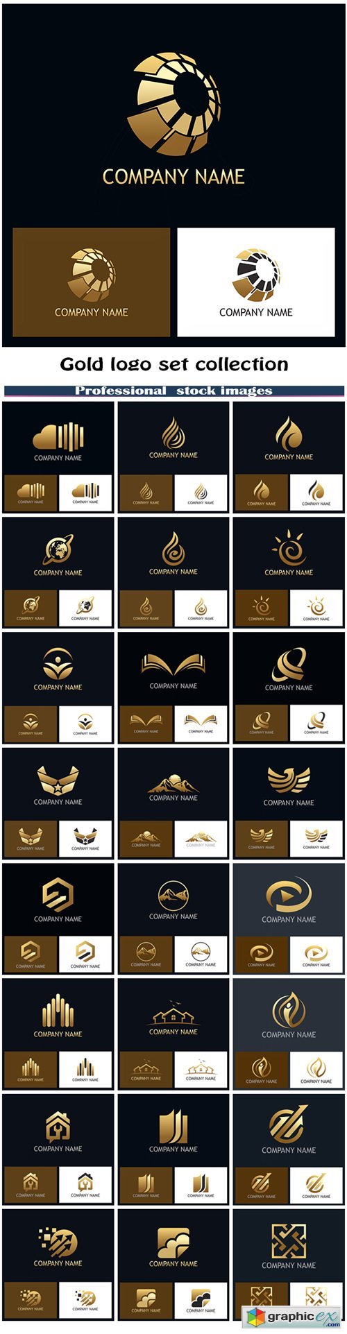Gold logo set collection