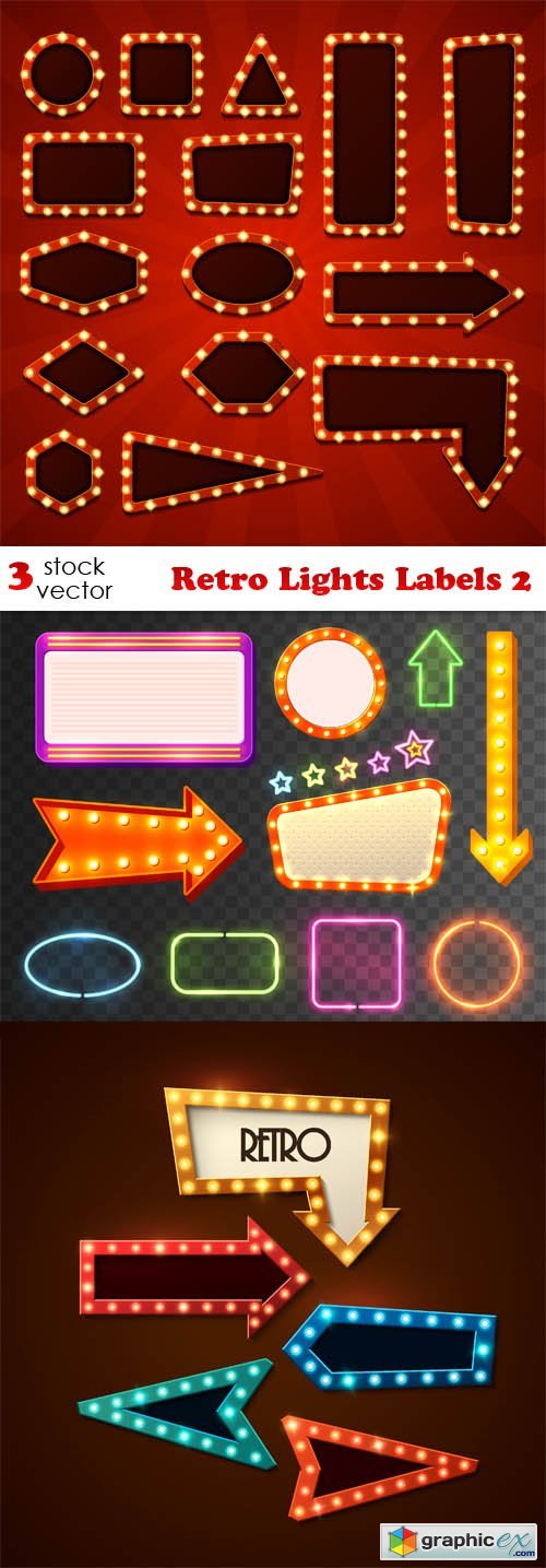 Retro Lights Labels 2