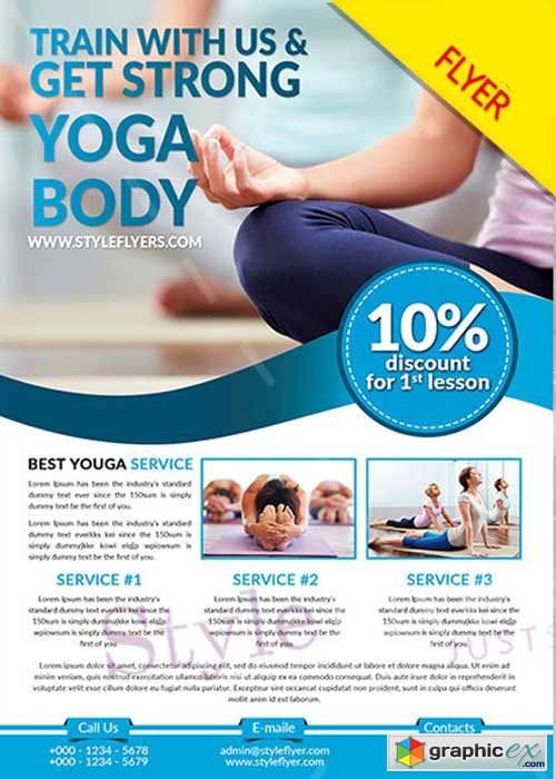 Yoga V3 PSD Flyer Template