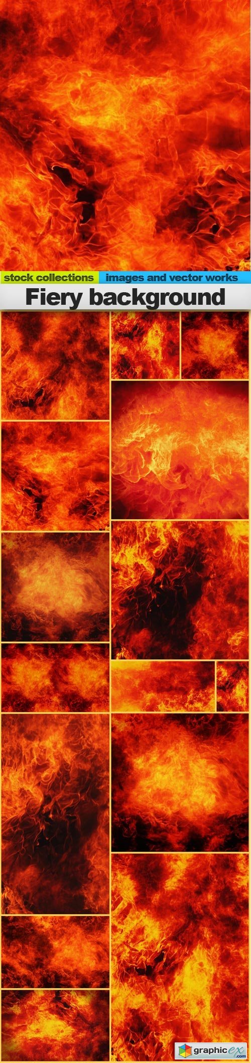 Fiery background, 15 x UHQ JPEG