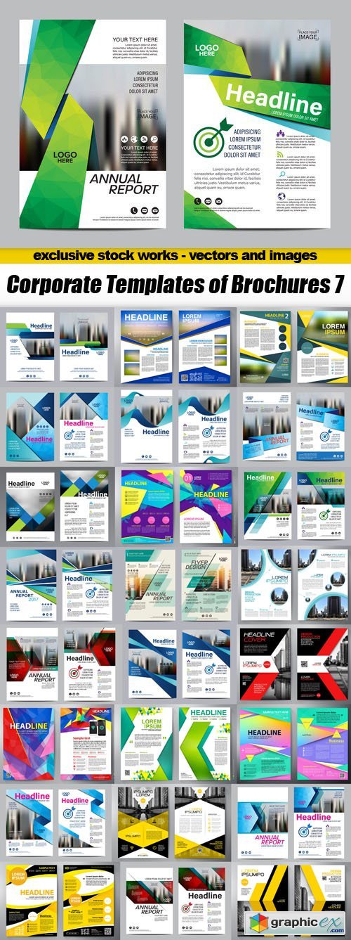Corporate Templates of Brochures 7 - 25xEPS
