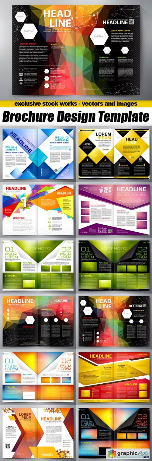 Brochure Design Template - 12xEPS