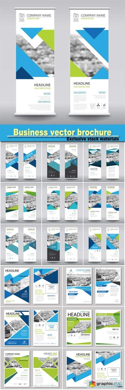 Business brochure flyer banner design vertical template vector