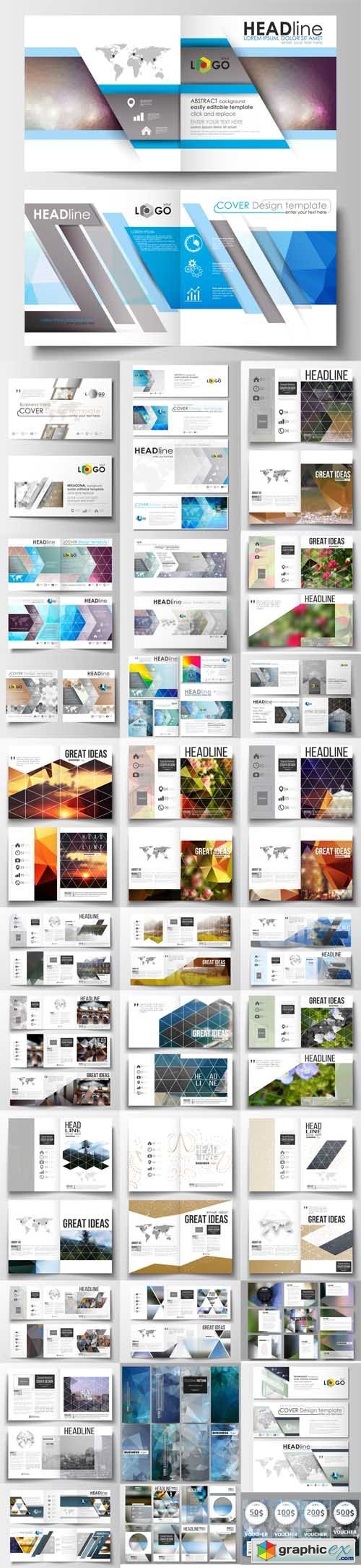 32 Annual report business templates for brochure, magazine, flyer or booklet 3