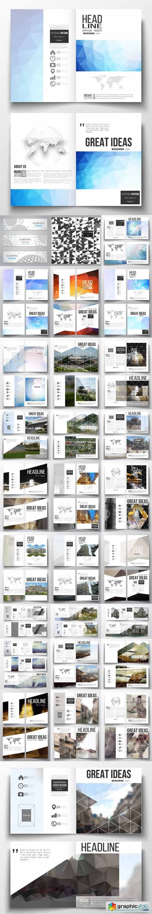 32 Annual report business templates for brochure, magazine, flyer or booklet 2