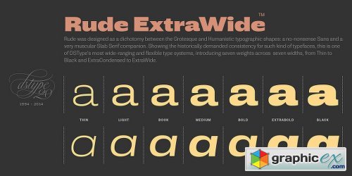 Rude Font Family - 14 Fonts