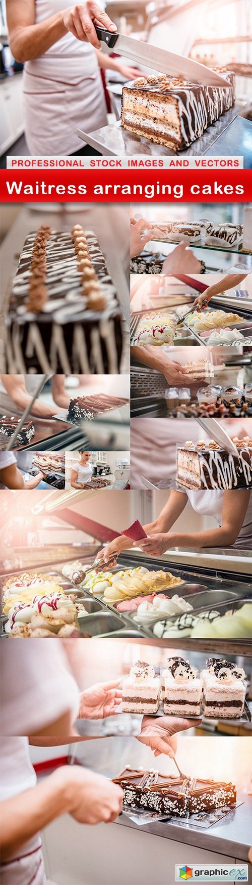 Waitress arranging cakes - 12 UHQ JPEG