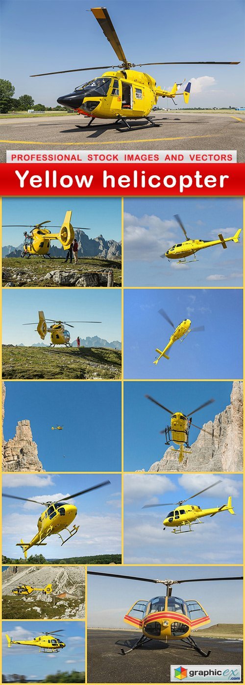 Yellow helicopter - 12 UHQ JPEG