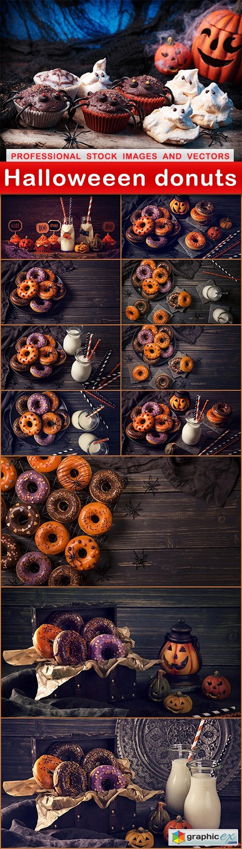 Halloweeen donuts - 12 UHQ JPEG
