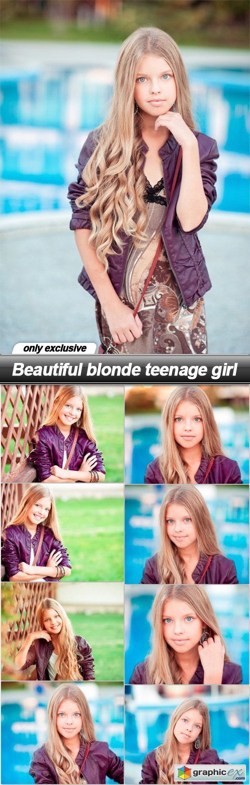Beautiful blonde teenage girl - 9 UHQ JPEG