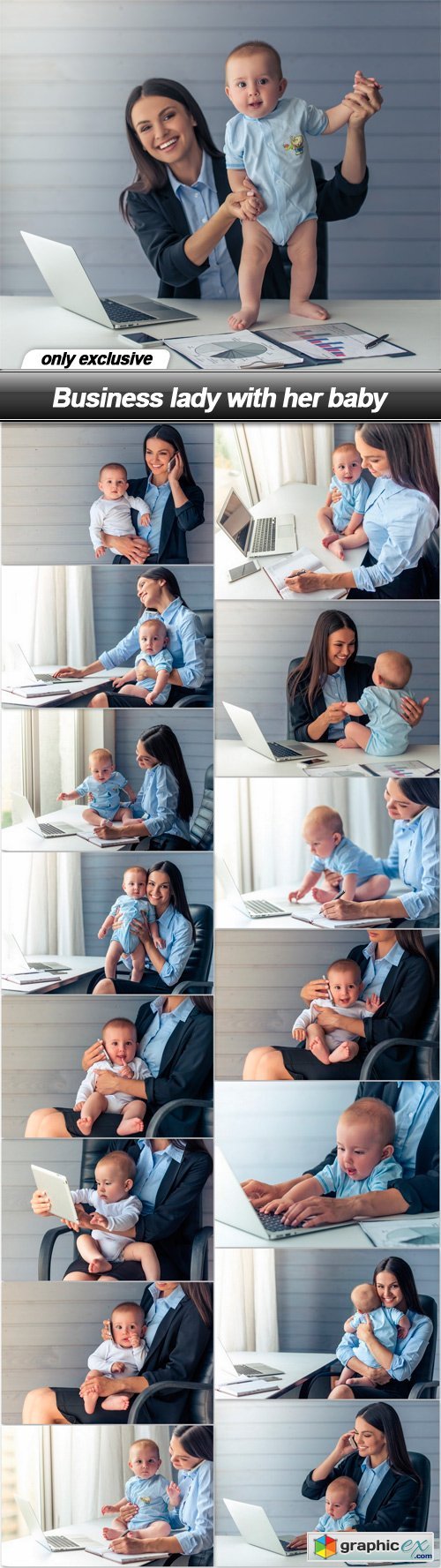 Business lady with her baby - 16 UHQ JPEG