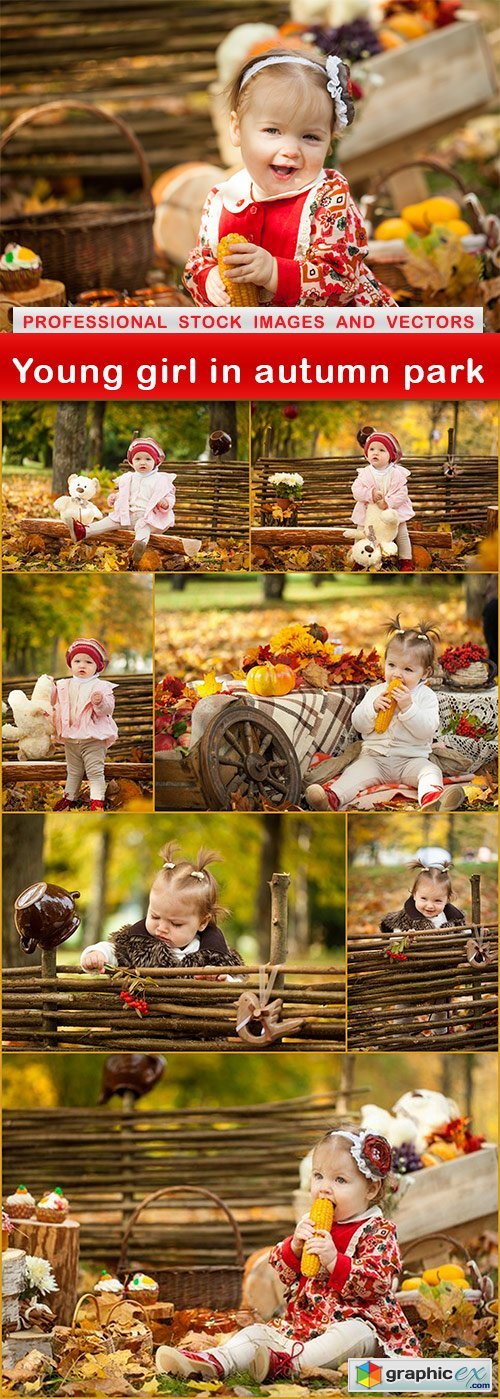 Young girl in autumn park - 8 UHQ JPEG