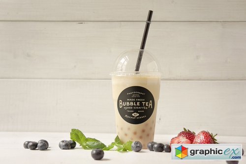 Bubble tea Coctail mockup