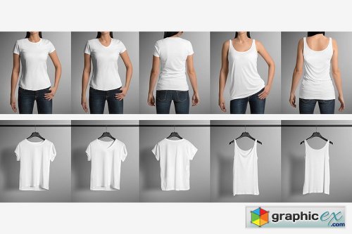 T-Shirt Mockup Female Model