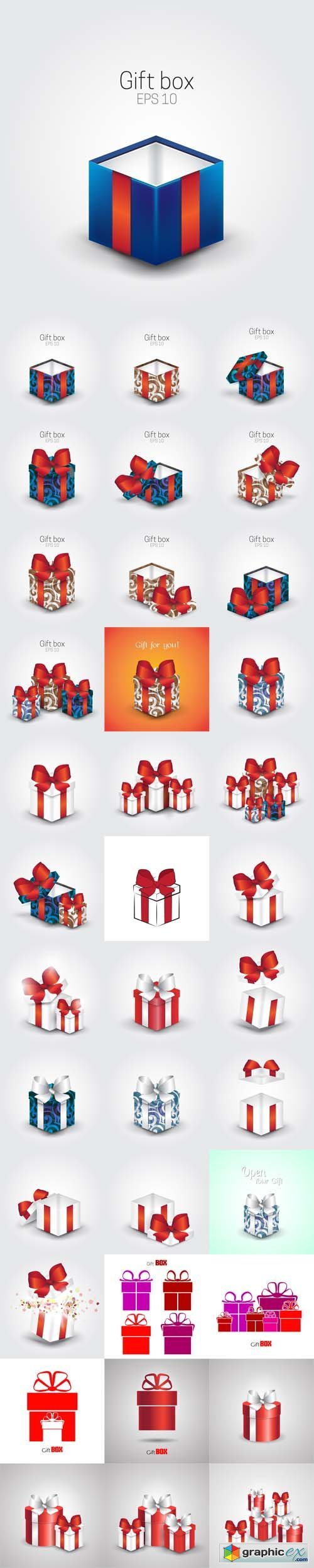 Gift Boxes with a Bow 2
