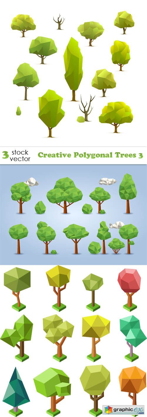 Creative Polygonal Trees 3