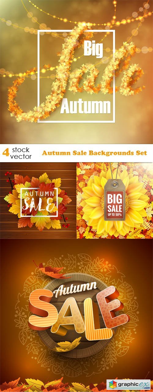 Autumn Sale Backgrounds Set