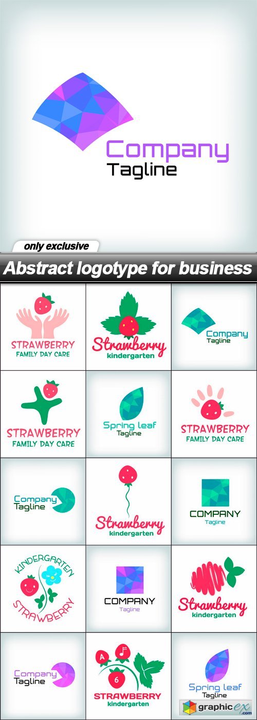 Abstract logotype for business - 16 EPS