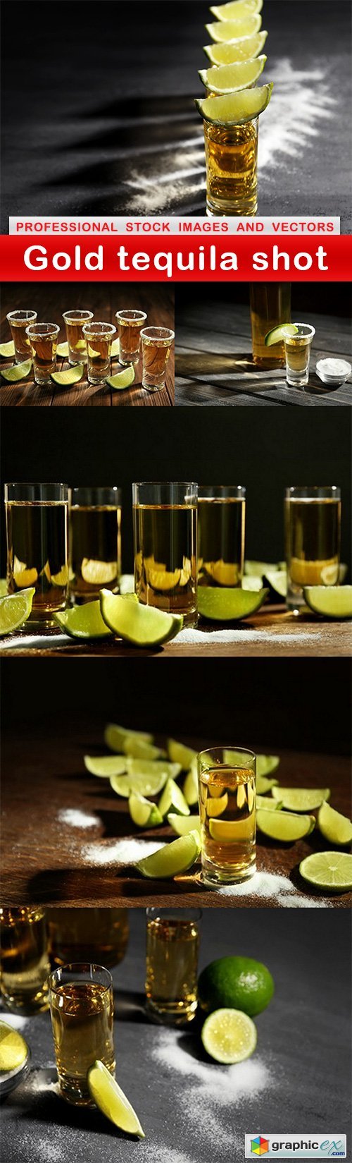Gold tequila shot - 6 UHQ JPEG