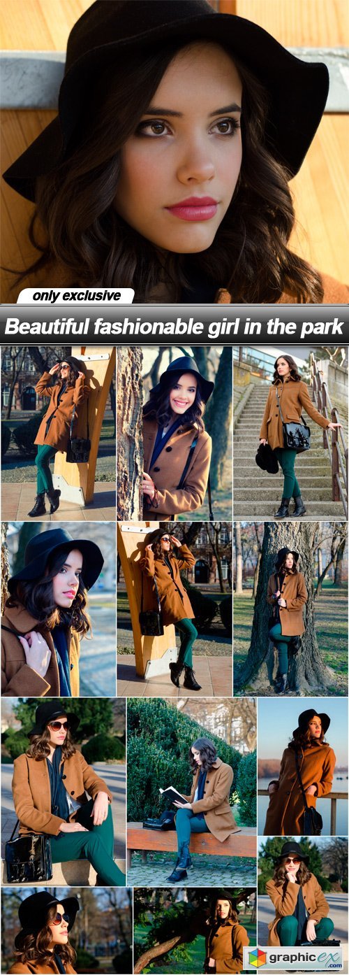 Beautiful fashionable girl in the park - 13 UHQ JPEG