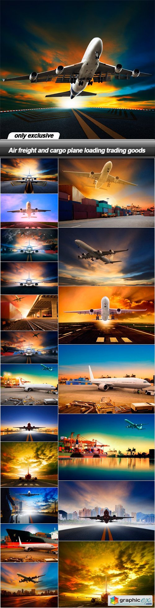 Air freight and cargo plane loading trading goods - 20 UHQ JPEG