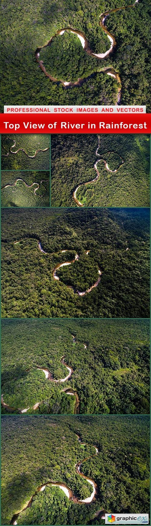 Top View of River in Rainforest - 7 UHQ JPEG
