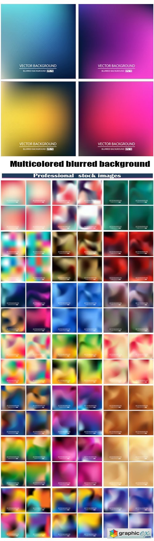 Abstract creative vector multicolored blurred background