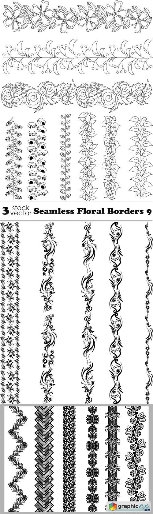 Seamless Floral Borders 9