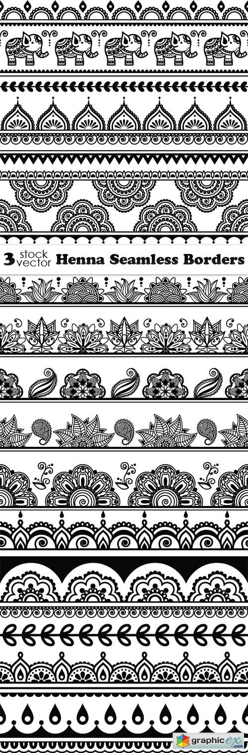 Henna Seamless Borders