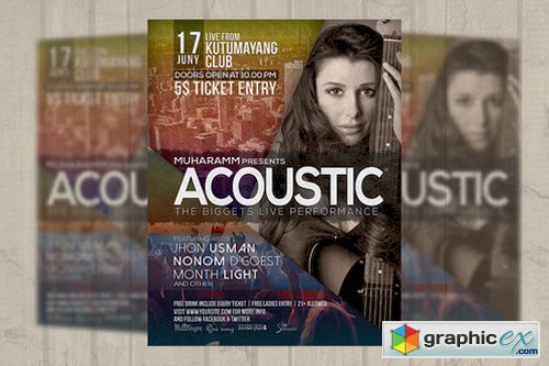 Acoustic Music Event Flyer / Poster
