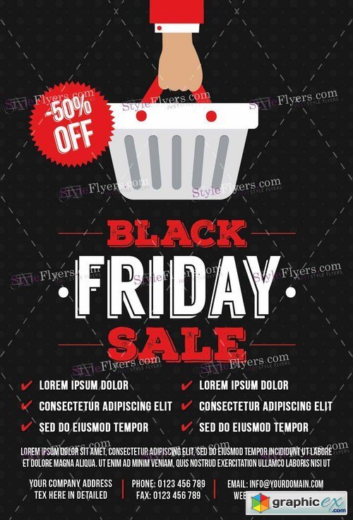 Black Friday Sale PSD Flyer Template + Facebook Cover