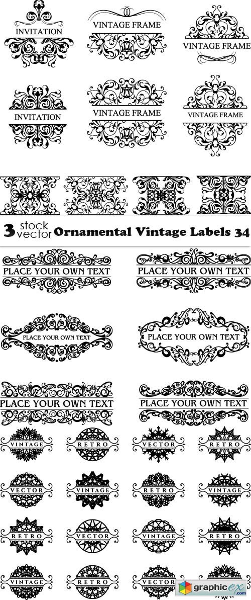 Ornamental Vintage Labels 34