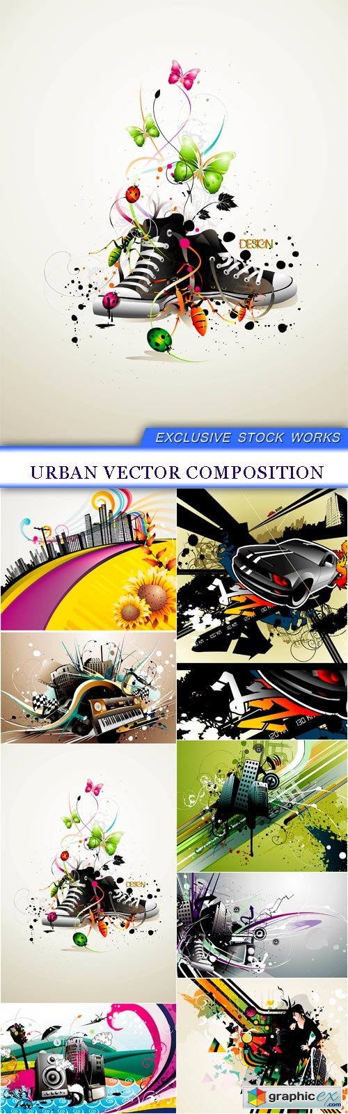 Urban vector composition 10X EPS