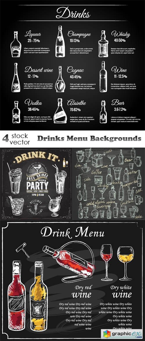 Drinks Menu Backgrounds » Free Download Vector Stock Image Photoshop Icon
