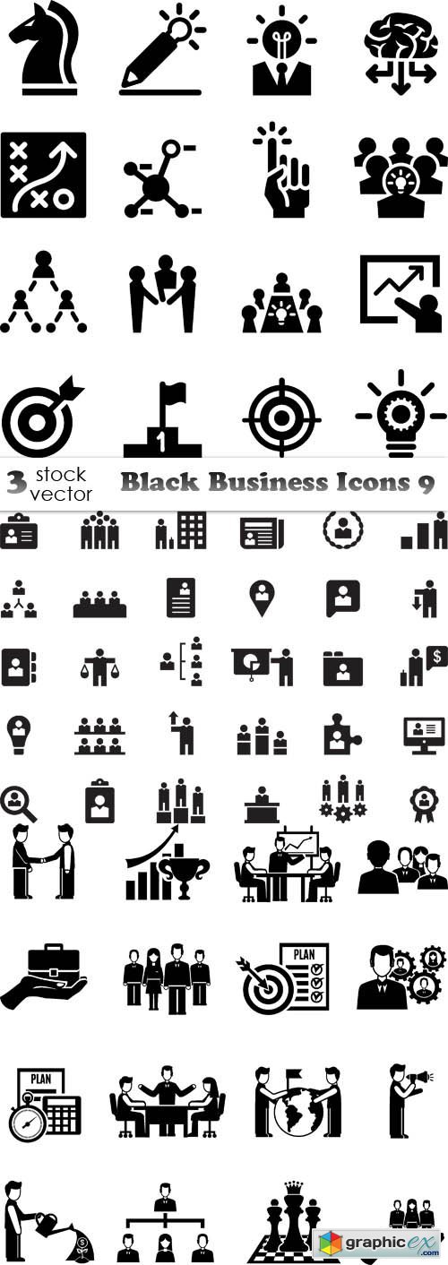 Black Business Icons 9