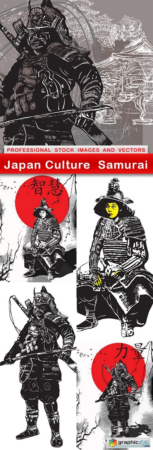 Japan Culture Samurai - 5 EPS