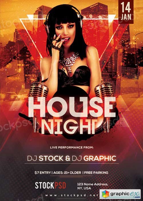 House Night V10 PSD Flyer