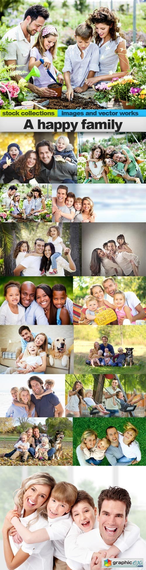 A happy family, 15 x UHQ JPEG