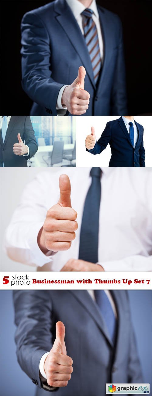 Businessman with Thumbs Up Set 7