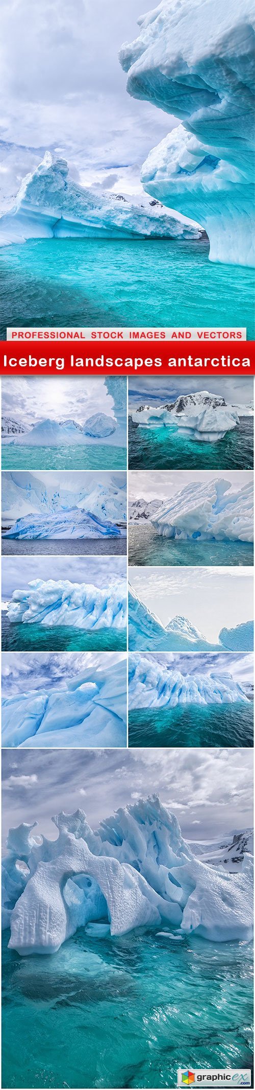 Iceberg landscapes antarctica - 10 UHQ JPEG