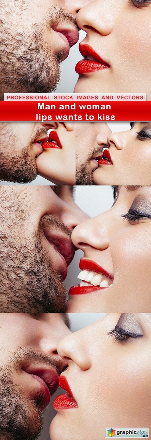 Man and woman lips wants to kiss - 5 UHQ JPEG