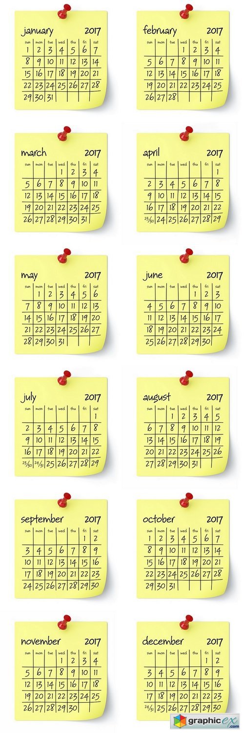 2017 - Calendar