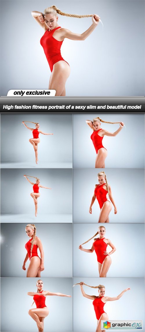 High fashion fitness portrait of a sexy slim and beautiful model - 8 UHQ JPEG
